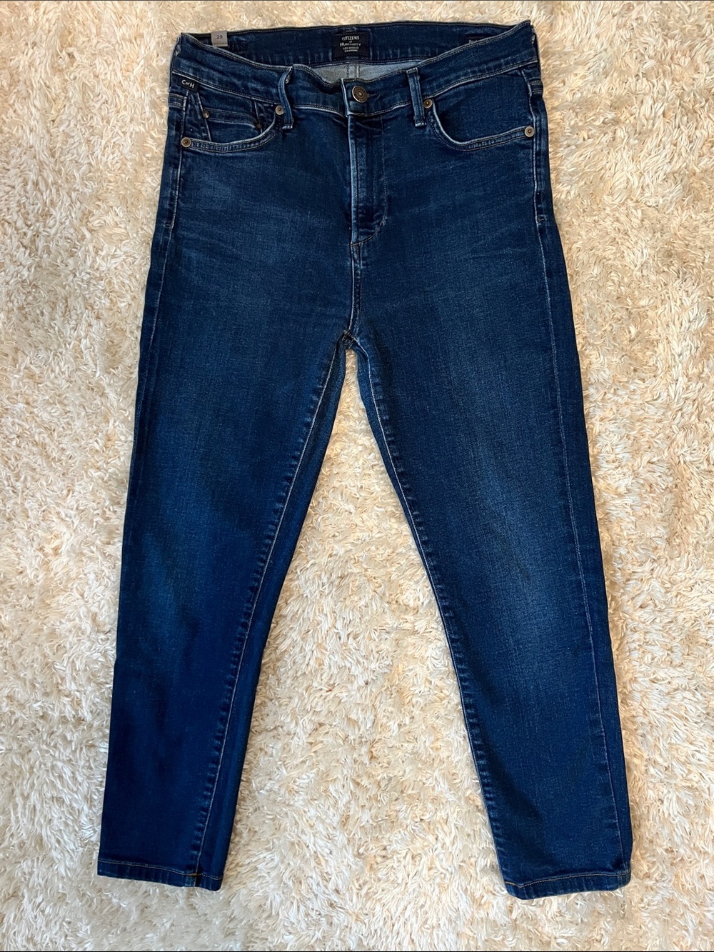 Citizens Of Humanity|Rocket|Dark Blue High-Rise Skinny Jeans